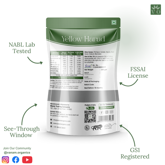 Whole Harad (Raw Haritaki) – 100% Pure | Vanam Organic