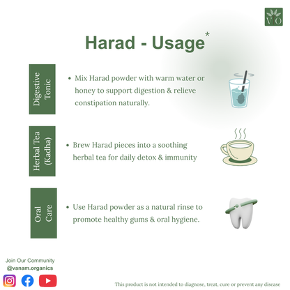 Whole Harad (Raw Haritaki) – 100% Pure | Vanam Organic